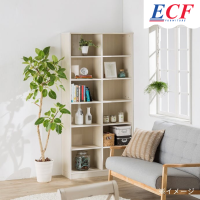 ECF Furniture ชั้นวางของเอนกประสงค์ ชั้นวางของ ชั้นวางหนังสือ 12 ช่อง ชั้นปรับระดับความสูงได้