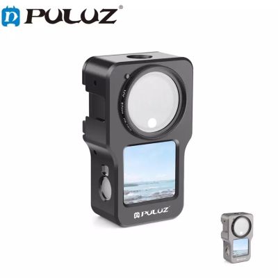 PULUZ Housing Case Shell CNC Aluminum Alloy Protective Cage for DJI Action 2 Sports Action Camera กรอบเฟรมอลูมิเนียม