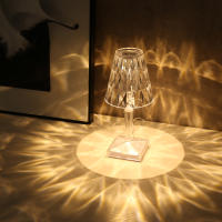 2021Diamond Table Lamp USB Acrylic Decorative Desk Lamps Bedroom Bedside Crystal Lighting Fixtures Projection Atmosphere Night Light