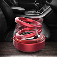 พลังงานแสงอาทิตย์รถ Double Loop โรตารี่ Suspension Dashboard น้ำหอมที่นั่ง Air Freshener Auto Aromatpy Diffuser ภายในรถ