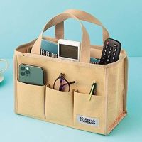 ☄✇ Japanese Magazine Appendix with Portable Canvas Storage Bag Large Ephedra Miscellaneous Tissue Bag Travel Cosmetics Organizer