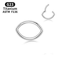 1PC Titanium G23 nose hoop ring Oval earrings Hinge segment Helix piercing Daith clicker diaphragm Body piercing tragus Jewelry