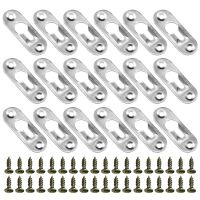 100pcs Durable Cold Rolled 45x16mm Keyhole Hanger With Screws Bracket Mirror Picture Frame Cabinet