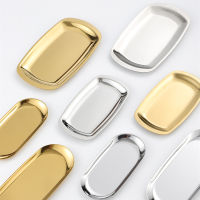 Gold Dining Plate Stainless Steel Dessert Plate Towel Nut Fruit Cake Tray Snack Kitchen Plate Nordic Style Steak Kitchen Plate