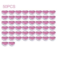 50pcs Weddings Unsented Small Romantic Smokeless Party Favors Home Decor Pool Emergencies Gift Heart Shaped Tea Lights Candles