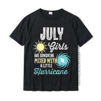 Funny Sunshine Hurricane For July Birthday T-Shirt Casual Tops Tees For Men Cotton Tshirts Casual