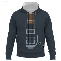 Mens Hoodies 3D Printing Guitar instrument Hoodies Sweatshirt Young Loose Casual Sportswear Spring Autumn Coat Street Clothing Size:XS-5XL
