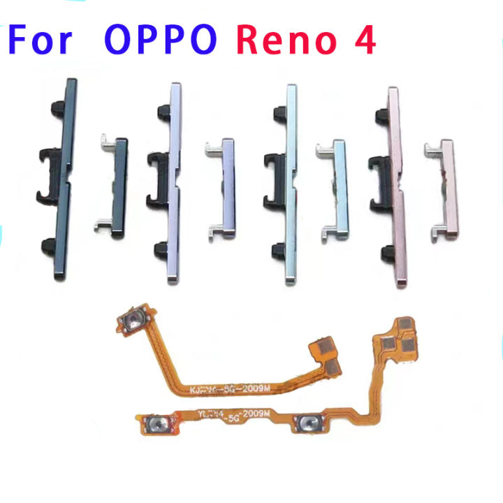 สำหรับ-oppo-reno-4เปิด-ปิดสวิตช์เปิดปิดที่ปรับเสียงขึ้นลงด้านข้างปุ่มปรับสายการเปลี่ยน