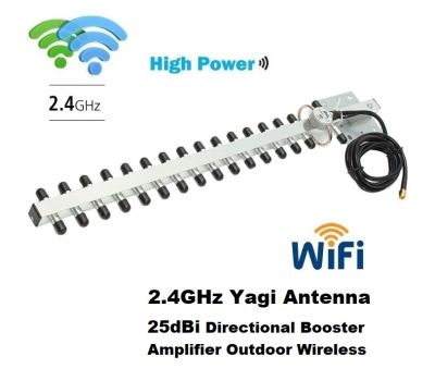 25Dbi High Gain Wifi Antenna Outdoor Yagi Antenna Rp-Sma Male Directional Booster Amplifier Modem