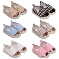 COD DSFGREYTRUYTU Baby Boys Girls Canvas Shoes Newborn Kids Sneaker Infant Soft Anti-Slip Shoes First Walkers Shoes 0-18 Month