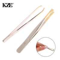 Stainless Steel Flat/Slant Tip Multifunction Tweezer Eyebrow Tweezer Face Hair Removal Make Up Tool False Eyelashes Tweezer Tool