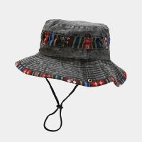 [hot]2022 Cotton National Wind Solid Color Bucket Hat Outdoor Travel Sun Cap For Men And Women 15