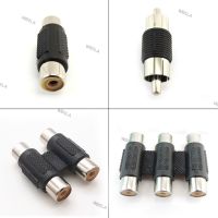 Audio Video Connector 3 RCA AV Coupler Mini RCA 2RCA 3RCA male Female To Female Adapter Socket Extension Converter WB6