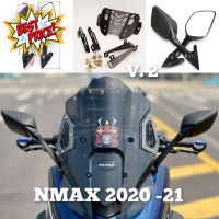 ยึดชิล NMAX 2020-22 V.2 รุ่นใหม่ มาพร้อมตัวยก สไลด์ชิล/พร้อมกระจก R3 #กระจกข้างมอเตอร์ไซค์  #กระจกมองข้างแต่ง  #กระจกข้าง  #ของแต่งมอไซค์