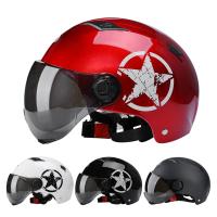 Motorcycle Half Helmets Lightweight Scooter Flip up Safety Fit for Motocross Adult Women