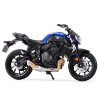 Maisto 1:18 2018 Yamaha MT07 รถหล่อแบบคงที่โมเดลรถจักรยานยนต์ของเล่นงานอดิเรกของสะสม