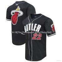 ✸﹍✻ Cute NBA Miami Heat Baseball Jersey Butler Cardigan Shirts Sports Tops Unisex Plus Size