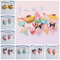 MEIIAN 10PCS อุปกรณ์เสริมอะนิเมะ อุปกรณ์เสริมเรซิ่นอะนิเมะ Cinnamoroll งานฝีมือดีไอวาย เพชรประดับเรซิ่น อุปกรณ์เสริมเคสโทรศัพท์ มินิมินิ ตกแต่งกรณี phobe