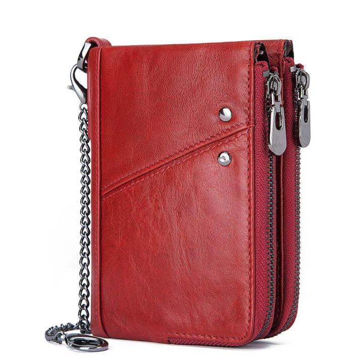 gzcz-fashion-women-wallet-genuine-leather-zipper-design-female-short-rfid-purse-with-id-card-holder-coin-pockets-mini-walet