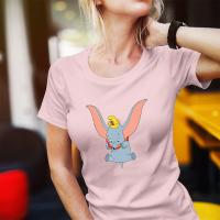 Dumbo Disney ผู้หญิงเสื้อยืดแฟชั่นลำลองแขนสั้น Kawaii รูปแบบฤดูร้อนใหม่ผลิตภัณฑ์กลางแจ้งเสื้อ T หญิง Harajuku น่ารัก S-5XL