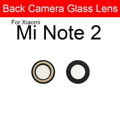 เลนส์กระจกกล้องถ่ายรูปด้านหลังสำหรับ Xiaomi Mi Note 2 3กระจกกล้องมองหลังเลนส์กระจกกล้องถ่ายรูปพร้อมกาวสติกเกอร์อะไหล่ซ่อมแซม
