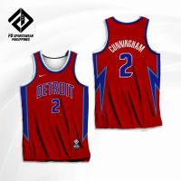 DETROIT PISTONS CUNNINGHAM GRANT ROSE HILL THOMAS GRIFFIN NBA 2022 FULL SUBLIMATED JERSEY