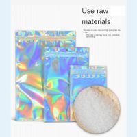 100 Pcs Holographic Bags Resealable Sealed Bags for Party Favor Food Storage(Holographic Color, 4X6 Inch and 7X10 Inch)