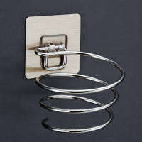 【❂Hot On Sale❂】 pupin149 ที่ใส่เครื่องเป่าผมแบบเป่าเกลียวเหล็กกล้าไร้สนิมไม่เจาะเล็บติดผนังแบบติดกาวสำหรับห้องน้ำ