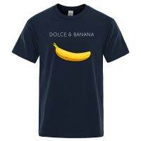 Dolce &amp; Banana Print Mens T-Shirts Crewneck Breathable Tops Oversized Comfortable Tshirt MenS Short Sleeve S-Xxxl Tees Shirts