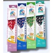Hộp 12 Bút Chì Định Vị 2B Tặng Kèm Gọt Bút Có Định Vị Tay Cầm Giúp Trẻ Tập