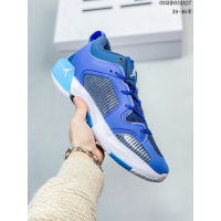 RT 2023 HOT OriginalE✅NK*Ar-J0dan- 37 XXXVIIZ0n P F Blue Breathable Fashion MenS Basketball Shoes Comfortable Outdoor Sports Shoes (UTC) Free Shipping)