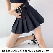 Chân Váy Ngắn KaKi Co Dãn Mới BT Fashion- Có Quần Lót Xếp Ly VA01