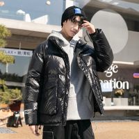 卐● Jacket Down Parka Men Thick Puffer Teen Male Warm Overcoat Thermal Coat