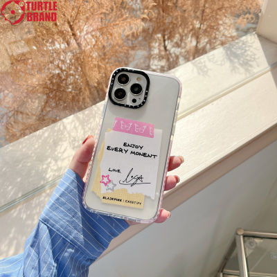 TURTLE BRAND Blackpink The Signature K POP Camera Lens Protection TPU Casing For Iphone 14 13 12 11 X XS XR Pro Max SE 2020 Shockproof Phone Casing Simple Soft Phone Cover With Full Cover Lens Camera Protection Shell Top ซื้อทันทีเพิ่มลงในรถเข็นผู้ขายขายส