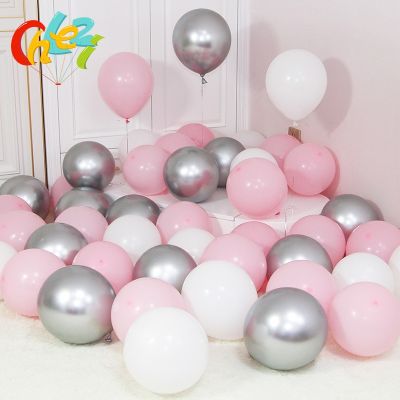 30pcs 12inch Metal Latex Balloons Gold Silver Pink Wedding Decorations Matte Helium Globos Birthday Party Decoration Adult Balloons