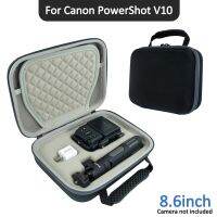 กระเป๋าเคสพกพาสำหรับ Canon Powershot V10ขาตั้งกล้องกระเป๋ากันน้ำแข็งกล้องถ่ายรูปวีล็อก &amp; อุปกรณ์ชาร์จกระเป๋าเครื่องสำอาง J76