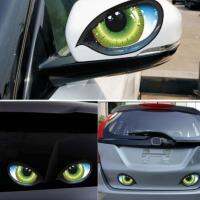 【CC】 Car Reflective Stickers Rearview Mirror Eyes Scratches To Block Cartoon Accessories