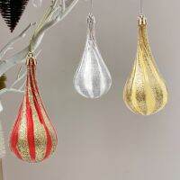 【YF】☫┋❧  Decorations 2023 Painted Drop Ornaments 4pcs/lot Pendant New Year 2024 Navidad