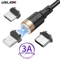 [Hot K] สายที่ชาร์จไฟรวดเร็ว USB USLION 3A ชนิดไมโคร C แม่เหล็กโทรศัพท์มือถือเครื่องชาร์จ USB สำหรับข้อมูลแม่เหล็ก Samsung Xiaomi สำหรับ Iphone 11 XR