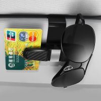 ：》“{： QHCP Universal Auto Sun Visor Glasses Fastener Clip Holder Multi-Ftion Portable For Sunglasses Eyeglasses Ticket Card Clips