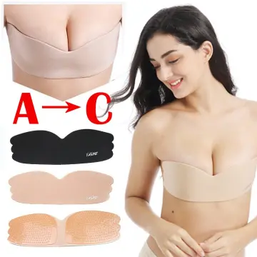 Women Sticky Bra Without Strap Blackless Silicone Push Up Bralette  Underwear One Piece Adhesive Invisible Strapless Bra Seamless - AliExpress