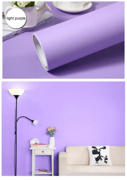 PURPLE WALLPAPER Self-adhesive Wallpaper Waterproof Pvc With Glue Plain  Wall Stickers Solid Color Renovation Background Sticker For Home Bedroom  Living Room PASTEL PURPLE Color *KMJSHOP* | Lazada PH