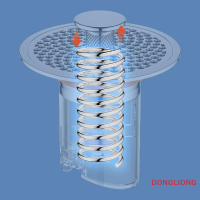 DONGLIONG จุกซิงค์ห้องน้ำอเนกประสงค์-ตัวกรองท่อระบายน้ำแบบเด้งทำจากสเตนเลสสตีลตัวหยุดท่อระบายน้ำแบบผุดขึ้นมาจุกปิดอ่างล้างจานแบบหัวกระสุน
