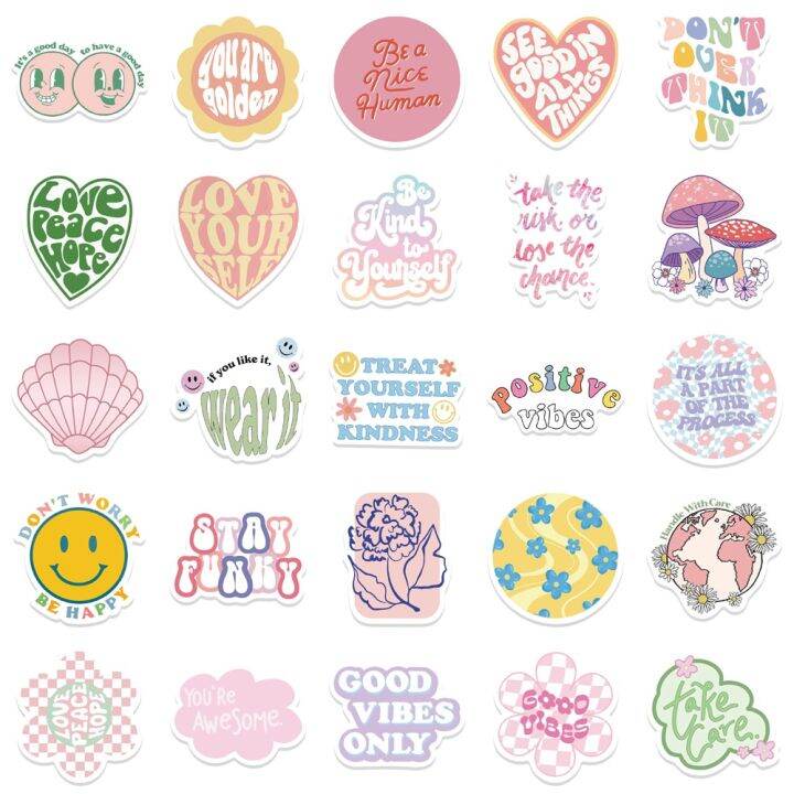 50-100pcs-danish-pastel-aesthetic-stickers-cute-vinyl-waterproof-vsco-stickers-for-laptop-phone-skateboard-luggage-kids-toys-stickers-labels