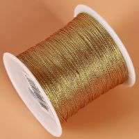 Golden Gold Silver Rope Chinese Knot Cord String Sewing Machine Threads Crafts Gift Thread Cord For Wedding Christmas Rope Line Knitting  Crochet