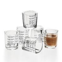 【CW】☃∈  60ml Thickened Wall Glass Ounce Cup Graduated Measuring Concentrated Espresso Supplies