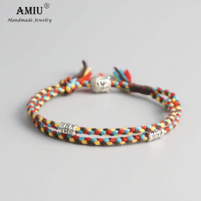 AMIU Tibetan Buddhist Lucky Woven Amulet Tibet Cord Bracelets amp; Bangles For Women Men Handmade Rope Buddha Anklet Bracelet