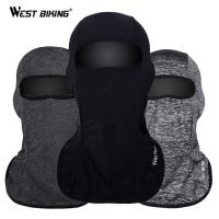 WEST BIKING Breathable บางหน้ากากปั่นจักรยาน ICE ผ้าเย็น Balaclava Anti-UV Windproof สายใช้ในจักรยาน MTB หน้ากากสำหรับขี่จักรยานยนต์หน้ากากจักรยาน