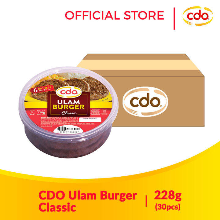 CDO Ulam Burger Classic Regular 228g x 30 | Lazada PH