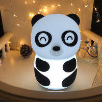 Silicone Panda LED Night Light Touch Sensor 2 Colors Dimmable USB Rechargeable Bedroom Bedside Lamp for Children Kids Baby Gift